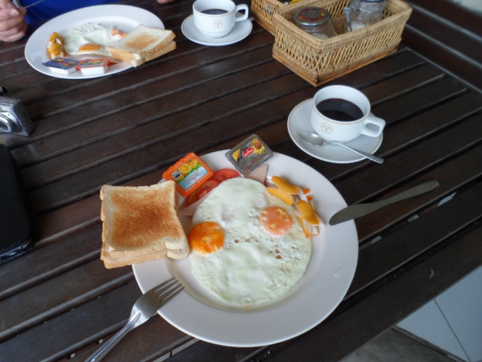 Notre petit déjeuner à l'hôtel