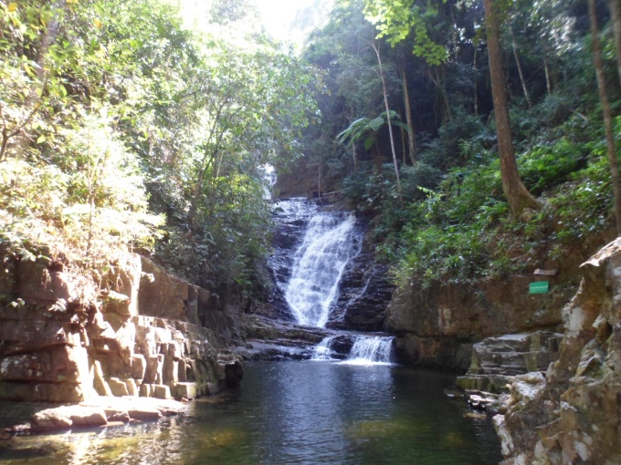 Une partie des chutes d'eau