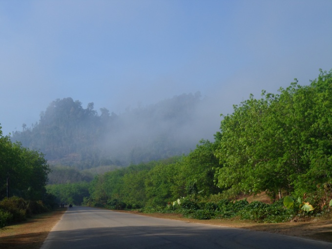 Sur la route entre Dabong et Kuala Krai