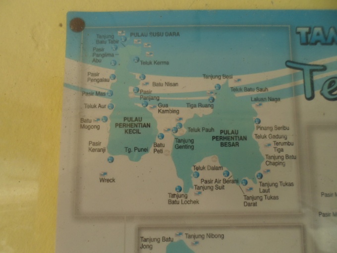 Autre carte des îles Perhentians