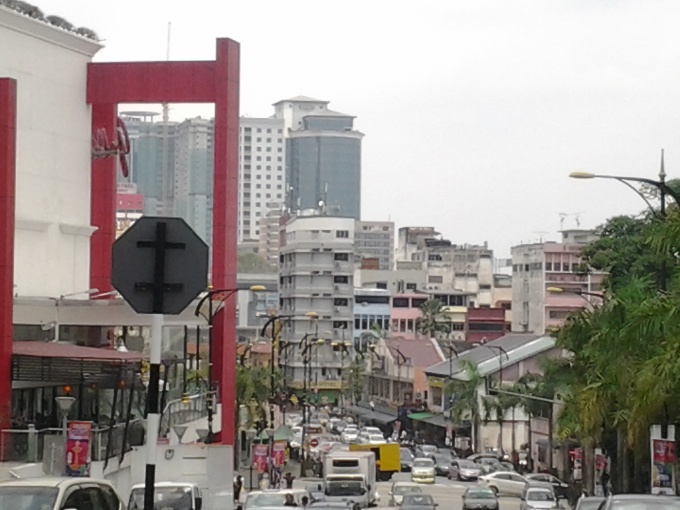 Vue du quartier de Johor Baru où nous logeons